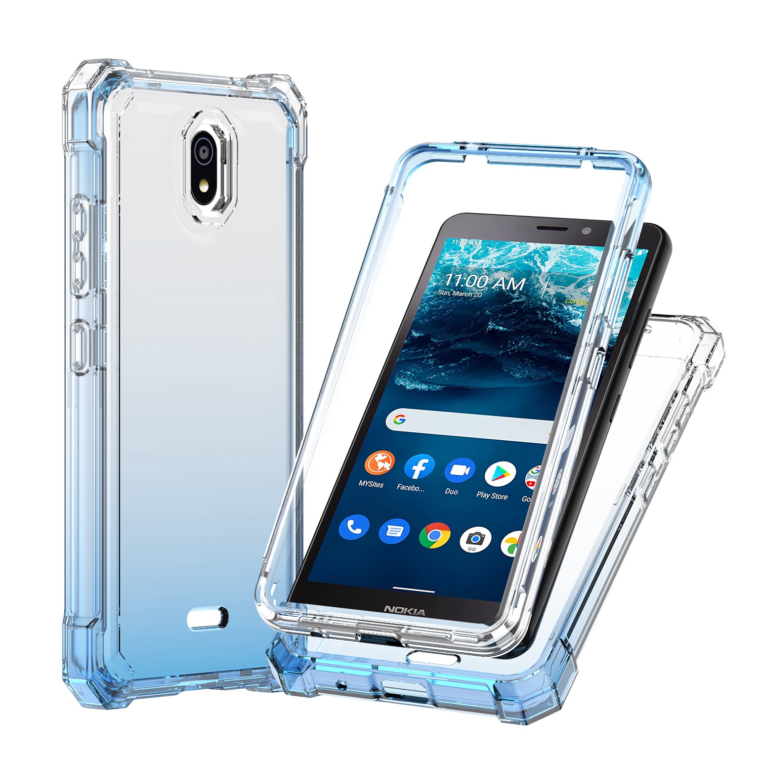 For Nokia G400 5G Gradient Hybrid Thick Guard Hard TPU Frame Armor Case Cover - Picture 19 of 24