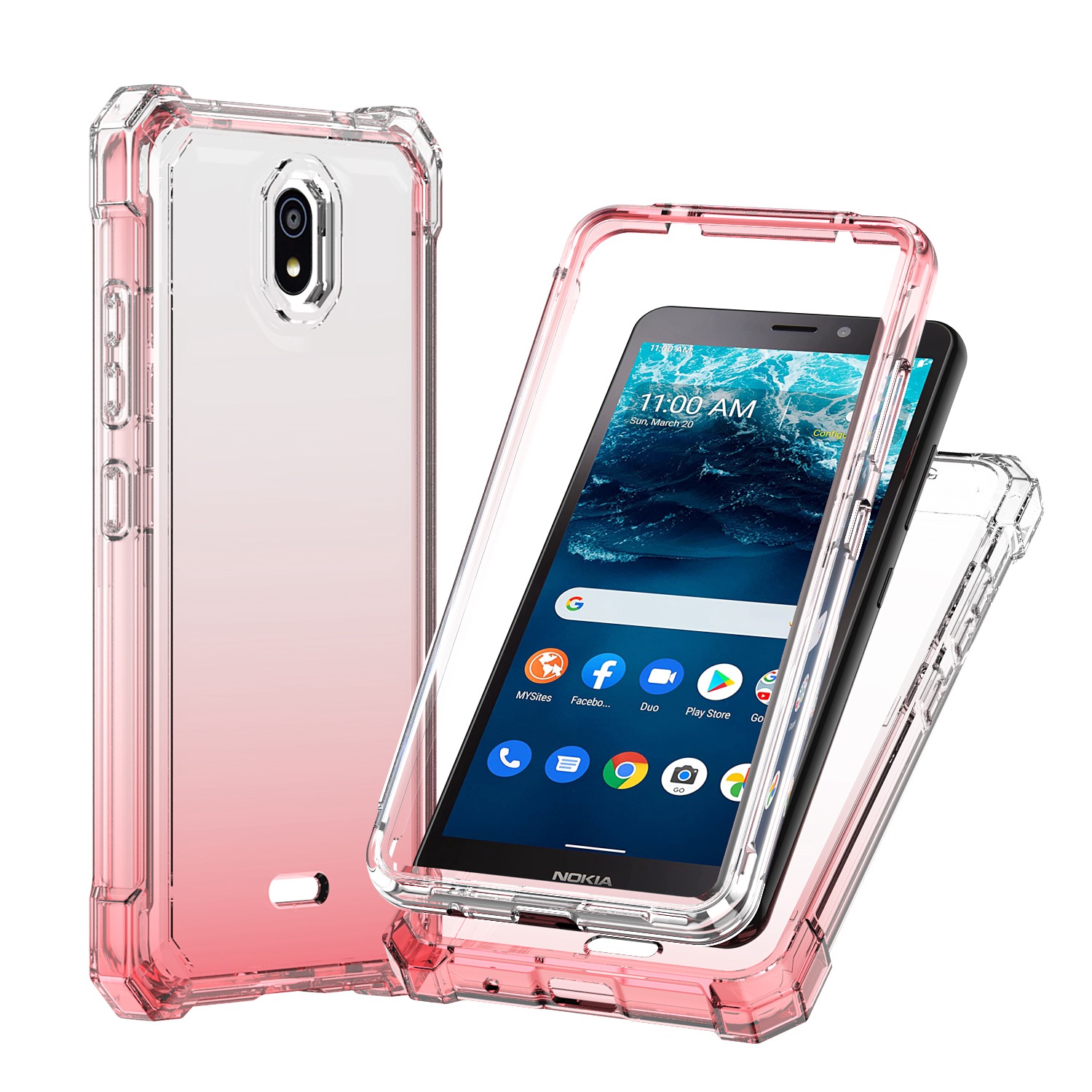 For Nokia G400 5G Gradient Hybrid Thick Guard Hard TPU Frame Armor Case Cover - Picture 24 of 24