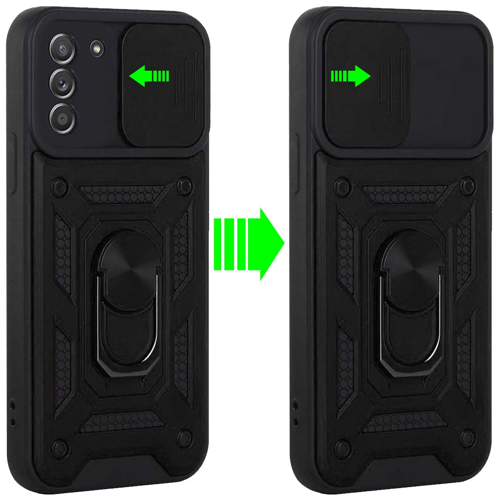For OnePlus 10T 5G Hybrid TPU Cases with Camera Lens Cover and Ring Stand Rugged - Picture 13 of 37