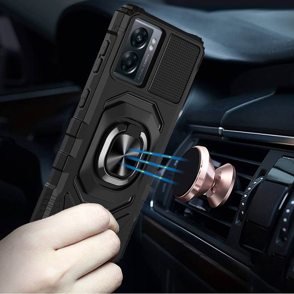For OnePlus Nord N300 5G Hybrid 2in1 w/ Ring Stand Rugged Shockproof Case Cover - Picture 11 of 43