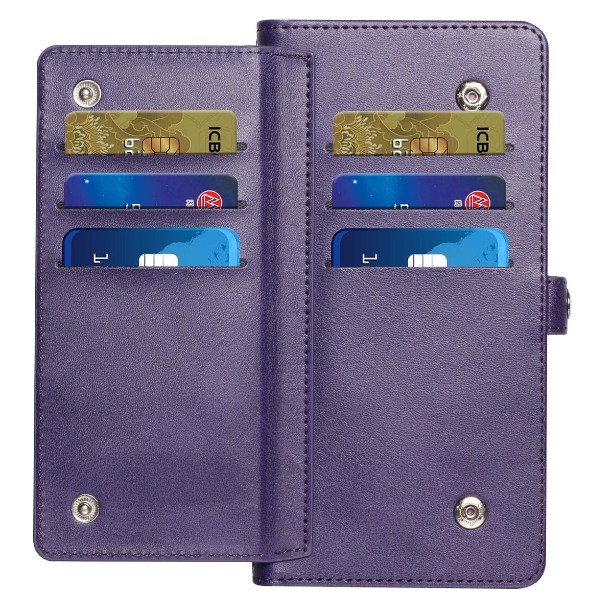 For Revvl 6X Pro 5G T-Mobile Leather Card Slots Holder Carrying Pouch Case Cover - Picture 31 of 41