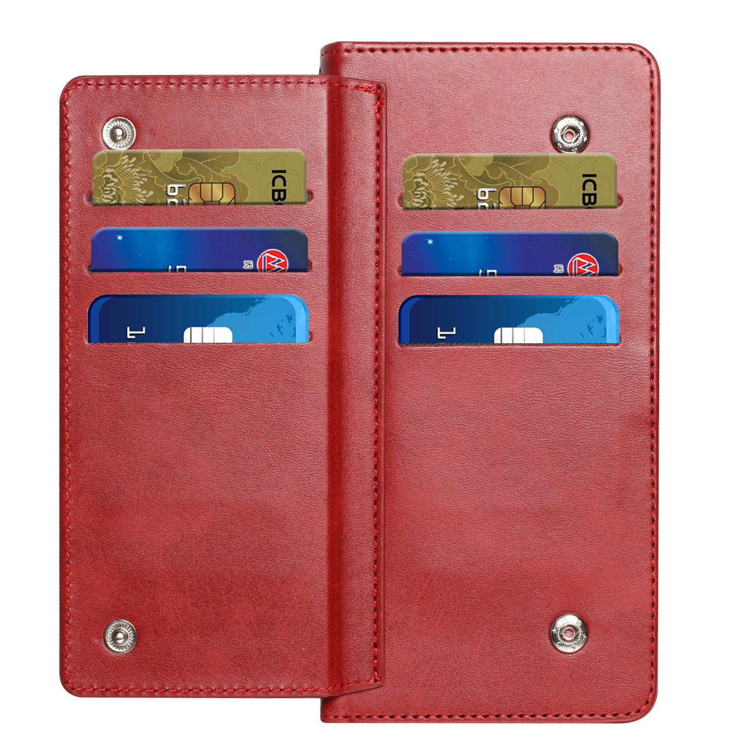 For Revvl 6X Pro 5G T-Mobile Leather Card Slots Holder Carrying Pouch Case Cover - Picture 20 of 41