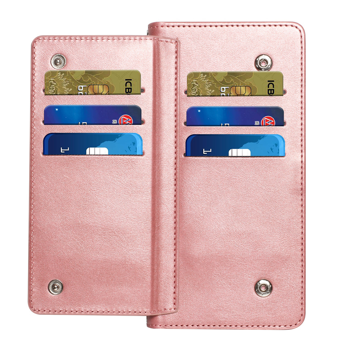For Revvl 6X Pro 5G T-Mobile Leather Card Slots Holder Carrying Pouch Case Cover - Picture 39 of 41