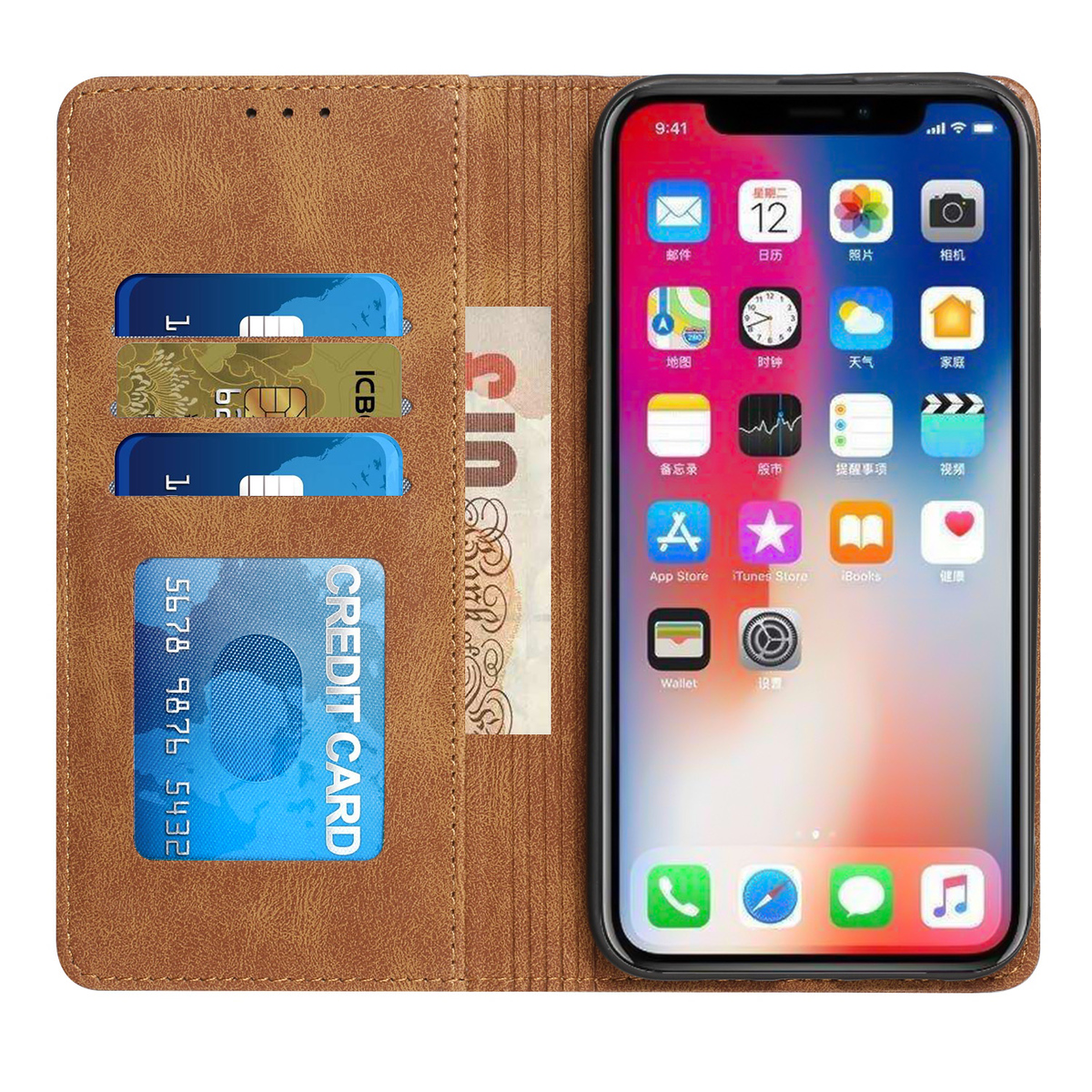 For Revvl 6X Pro 5G Wallet PU Leather ID Card Holder Magnetic Closure Case Cover - Picture 11 of 29