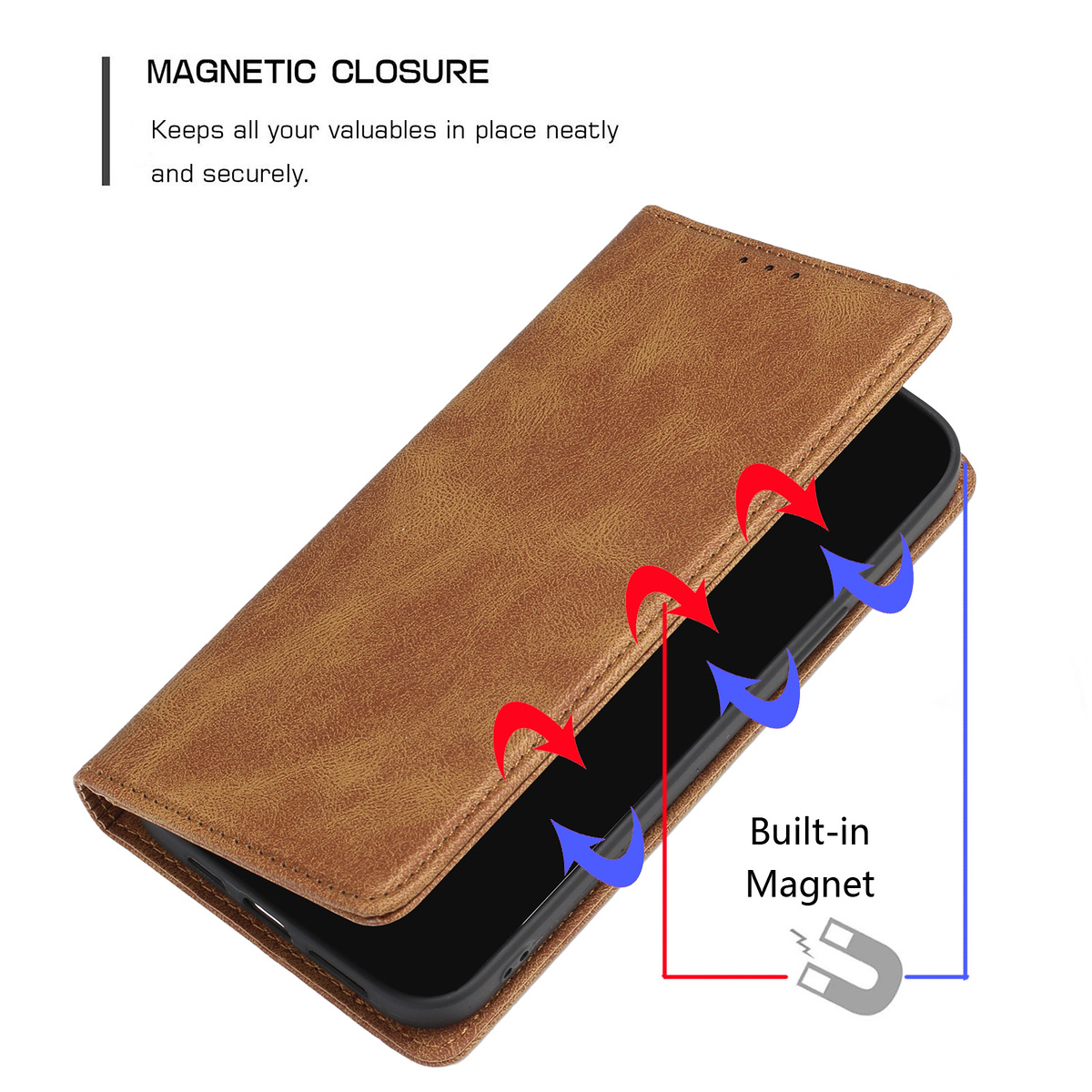 For Revvl 6X Pro 5G Wallet PU Leather ID Card Holder Magnetic Closure Case Cover - Picture 12 of 29