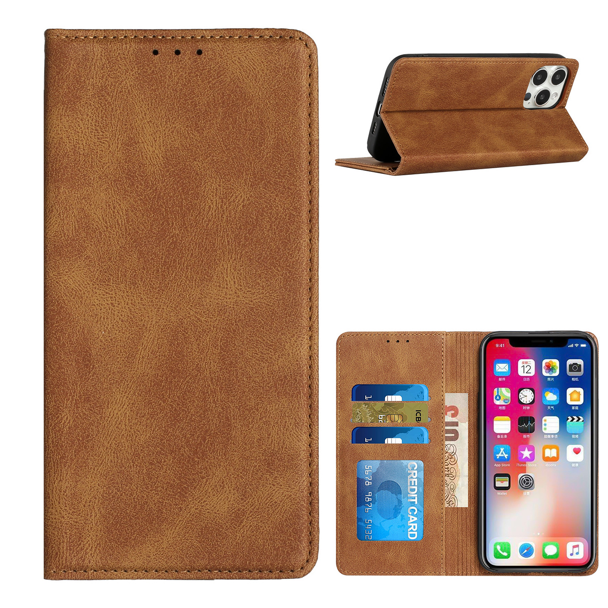 For Revvl 6X Pro 5G Wallet PU Leather ID Card Holder Magnetic Closure Case Cover - Picture 14 of 29