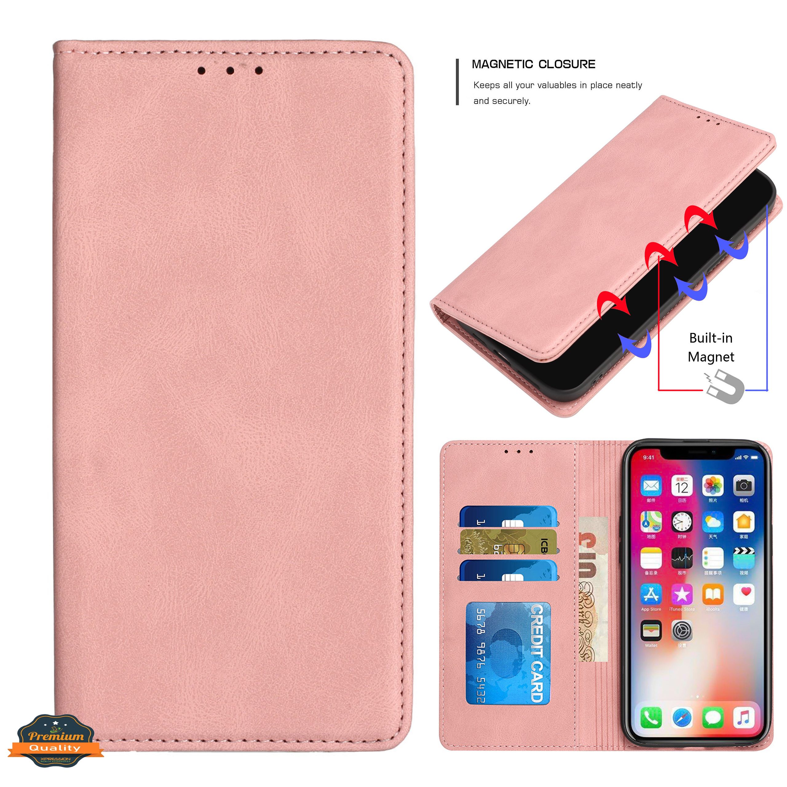 For Revvl 6X Pro 5G Wallet PU Leather ID Card Holder Magnetic Closure Case Cover - Picture 23 of 29
