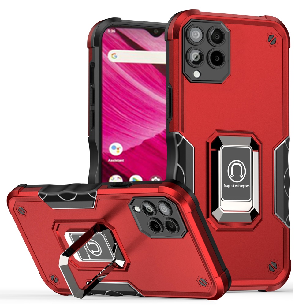 For Revvl 6X Pro 5G (T-Mobile) Hybrid Ring Holder TPU Rugged Silicone Case Cove - Picture 23 of 29