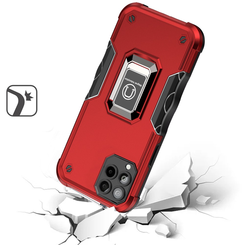 For Revvl 6X Pro 5G (T-Mobile) Hybrid Ring Holder TPU Rugged Silicone Case Cove - Picture 24 of 29