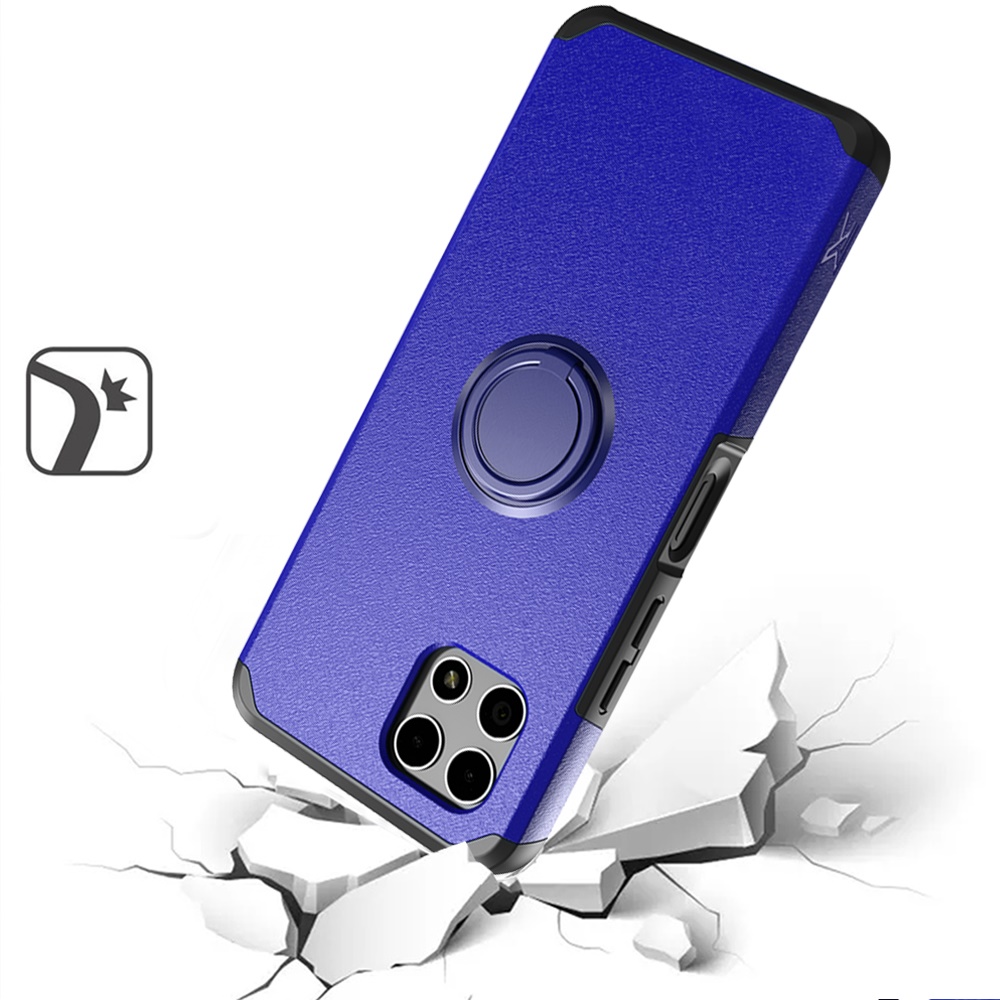 For Revvl 7 5G (T-Mobile) Kickstand Rubber TPU Hybrid with Ring Stand Case Cover - Picture 23 of 66