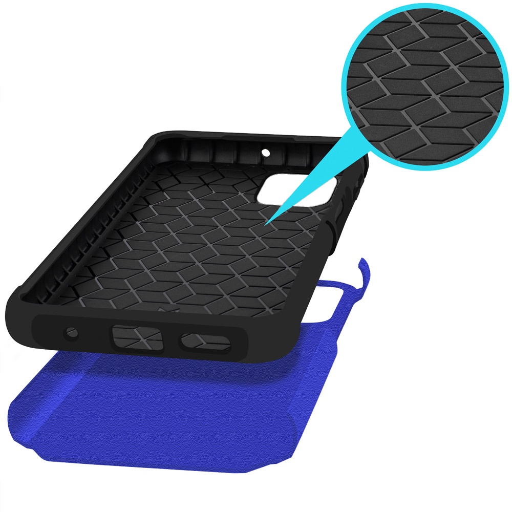 For Revvl 7 5G (T-Mobile) Kickstand Rubber TPU Hybrid with Ring Stand Case Cover - Picture 26 of 66