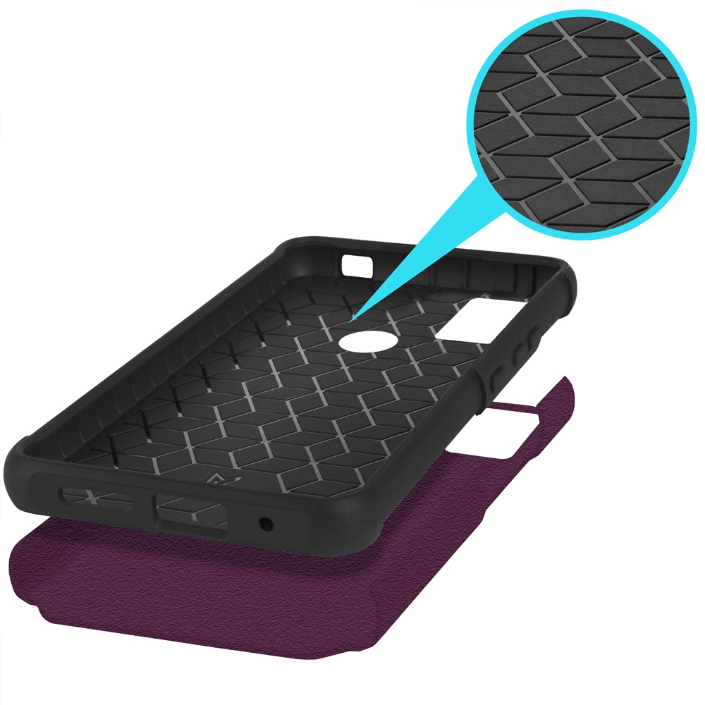 For Revvl 7 5G (T-Mobile) Kickstand Rubber TPU Hybrid with Ring Stand Case Cover - Picture 38 of 66