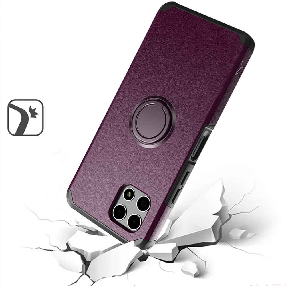 For Revvl 7 5G (T-Mobile) Kickstand Rubber TPU Hybrid with Ring Stand Case Cover - Picture 32 of 66