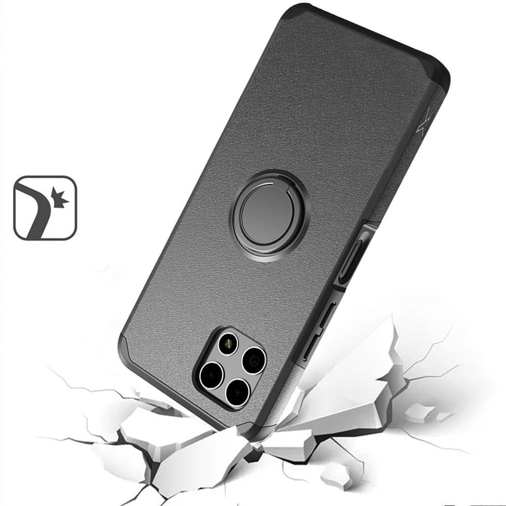 For Revvl 7 5G (T-Mobile) Kickstand Rubber TPU Hybrid with Ring Stand Case Cover - Picture 58 of 66