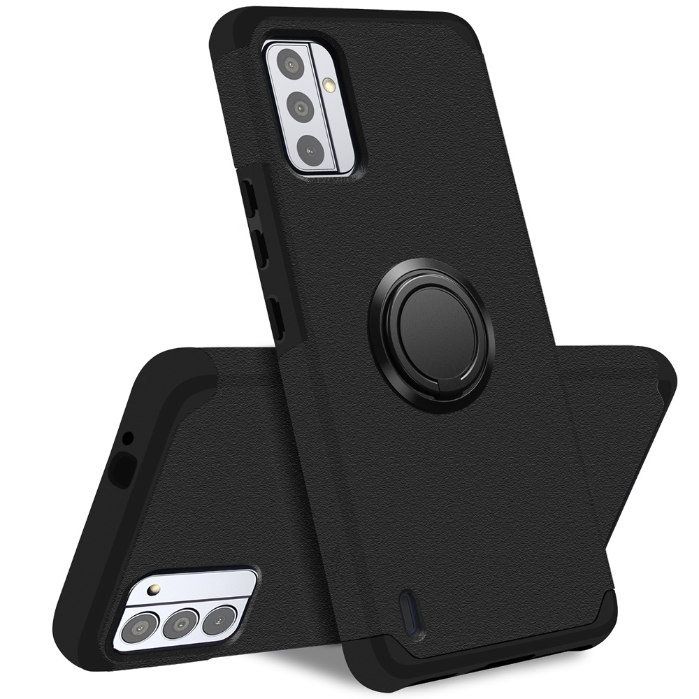 For Revvl 7 5G (T-Mobile) Kickstand Rubber TPU Hybrid with Ring Stand Case Cover - Picture 65 of 66