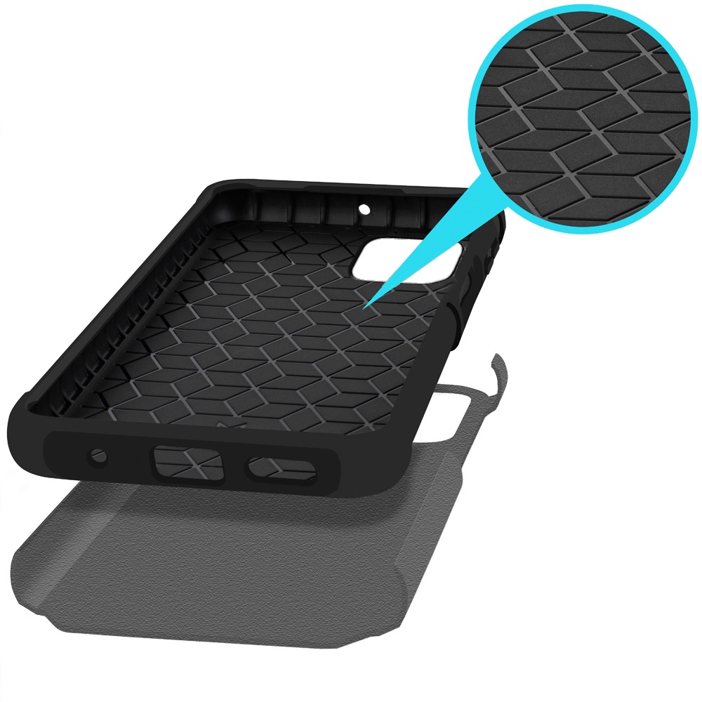 For Revvl 7 5G (T-Mobile) Kickstand Rubber TPU Hybrid with Ring Stand Case Cover - Picture 61 of 66
