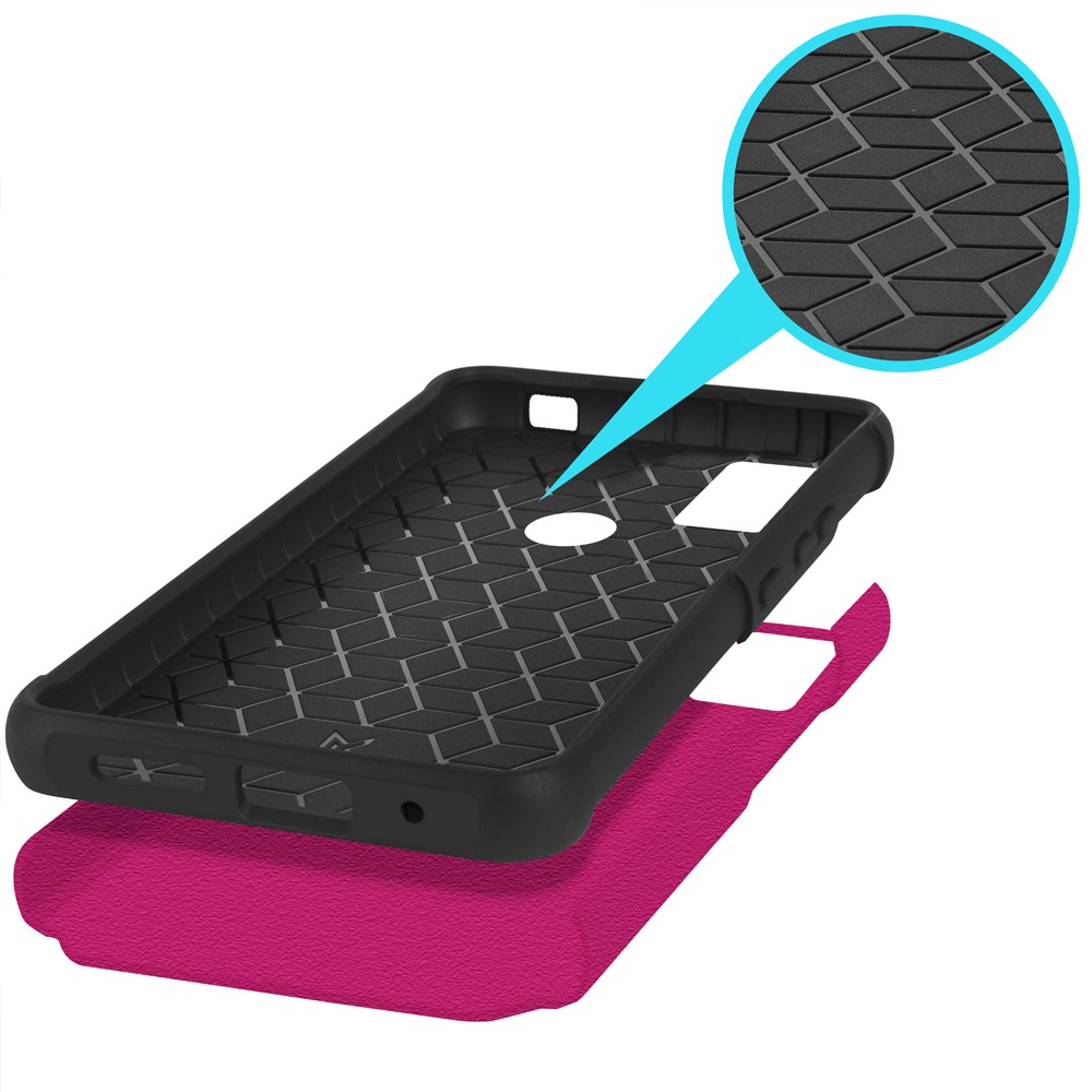 For Revvl 7 5G (T-Mobile) Kickstand Rubber TPU Hybrid with Ring Stand Case Cover - Picture 46 of 66