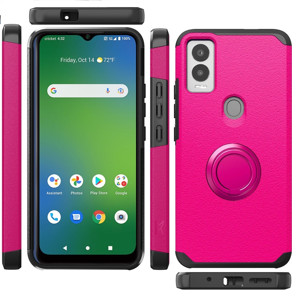 For Revvl 7 5G (T-Mobile) Kickstand Rubber TPU Hybrid with Ring Stand Case Cover - Picture 47 of 66
