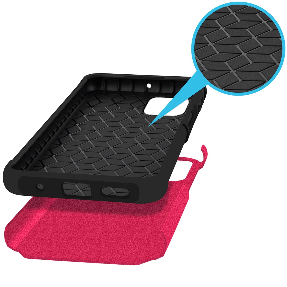 For Revvl 7 5G (T-Mobile) Kickstand Rubber TPU Hybrid with Ring Stand Case Cover - Picture 44 of 66