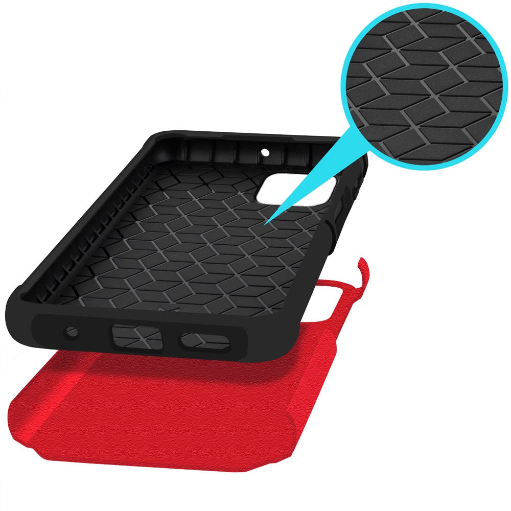 For Revvl 7 5G (T-Mobile) Kickstand Rubber TPU Hybrid with Ring Stand Case Cover - Picture 52 of 66