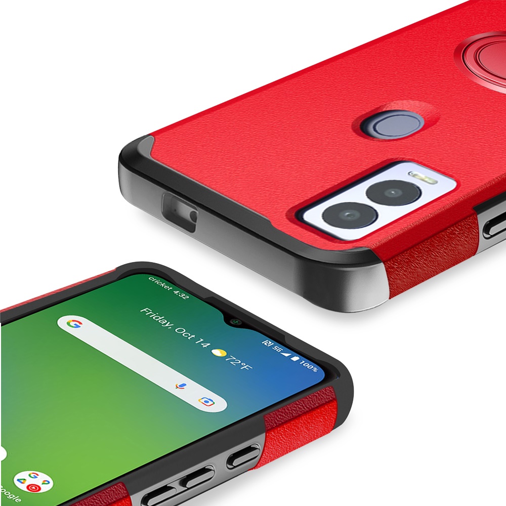 For Revvl 7 5G (T-Mobile) Kickstand Rubber TPU Hybrid with Ring Stand Case Cover - Picture 54 of 66