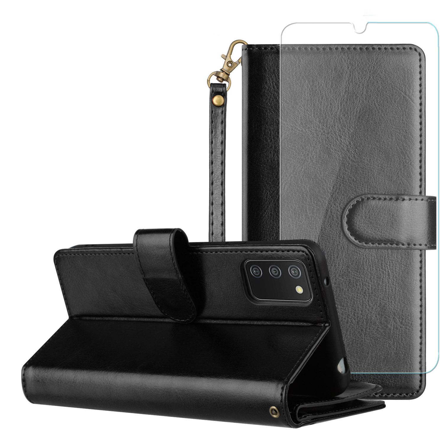 For TCL 30T Card Slots Zipper Wallet Pouch Leather Screen Protector Case Cover - Picture 12 of 72