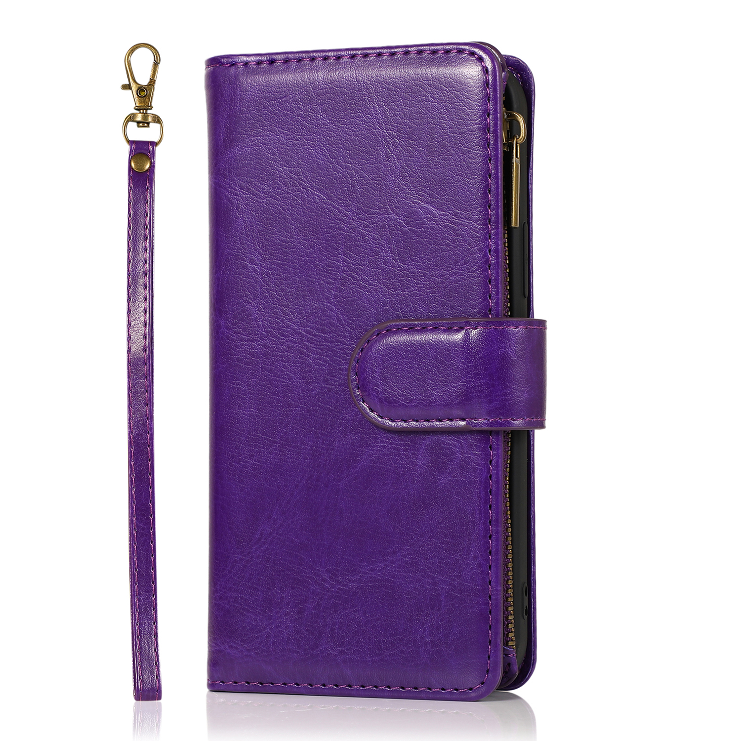 For TCL 30T Card Slots Zipper Wallet Pouch Leather Screen Protector Case Cover - Picture 44 of 72
