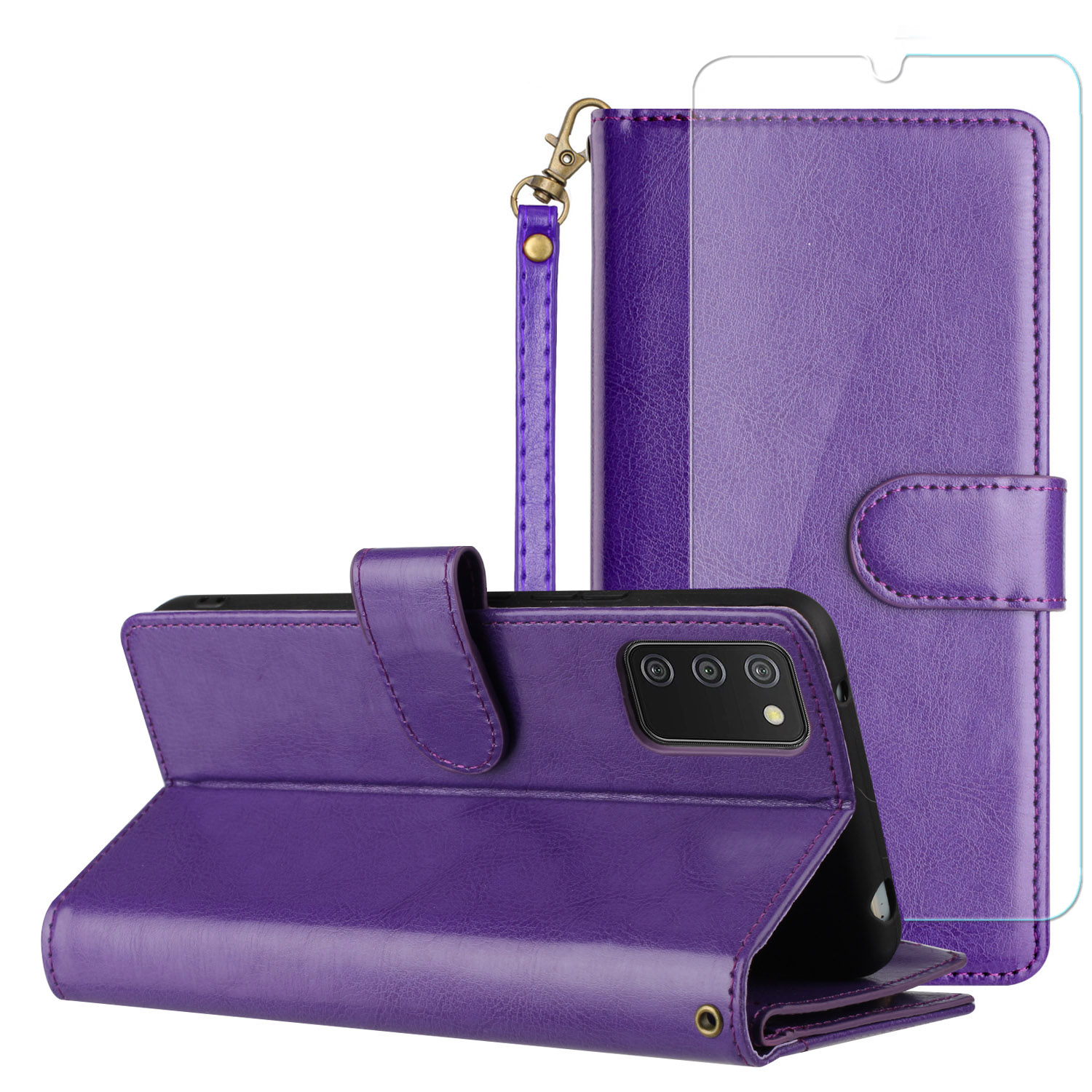 For TCL 30T Card Slots Zipper Wallet Pouch Leather Screen Protector Case Cover - Picture 39 of 72