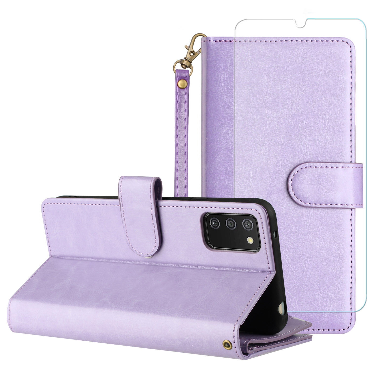 For TCL 30T Card Slots Zipper Wallet Pouch Leather Screen Protector Case Cover - Picture 30 of 72