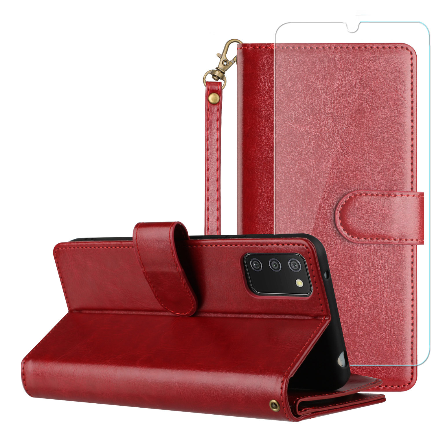 For TCL 30T Card Slots Zipper Wallet Pouch Leather Screen Protector Case Cover - Picture 48 of 72