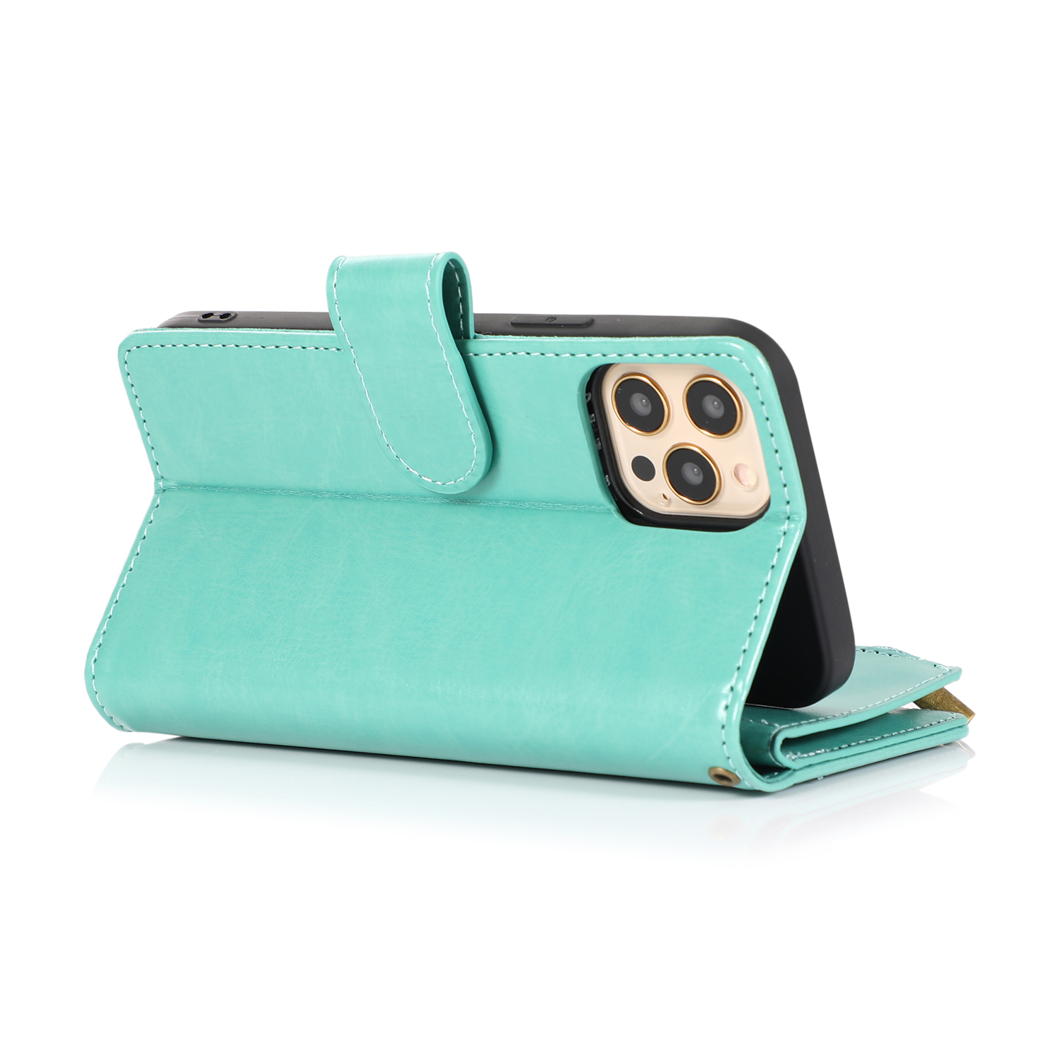 For TCL 30T Card Slots Zipper Wallet Pouch Leather Screen Protector Case Cover - Picture 70 of 72