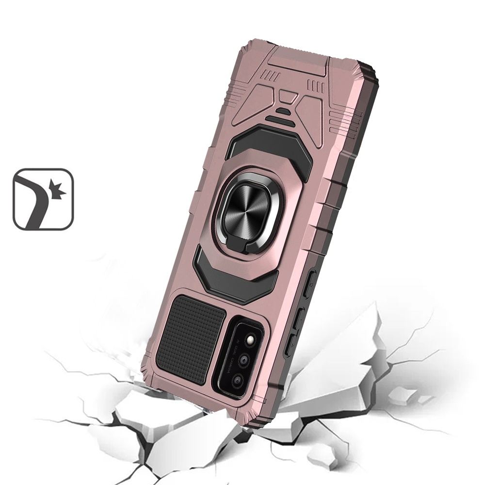 Funda protectora resistente a prueba de golpes para PC resistente TCL 30T híbrida de doble capa con soporte de anillo - Imagen 41 de 58