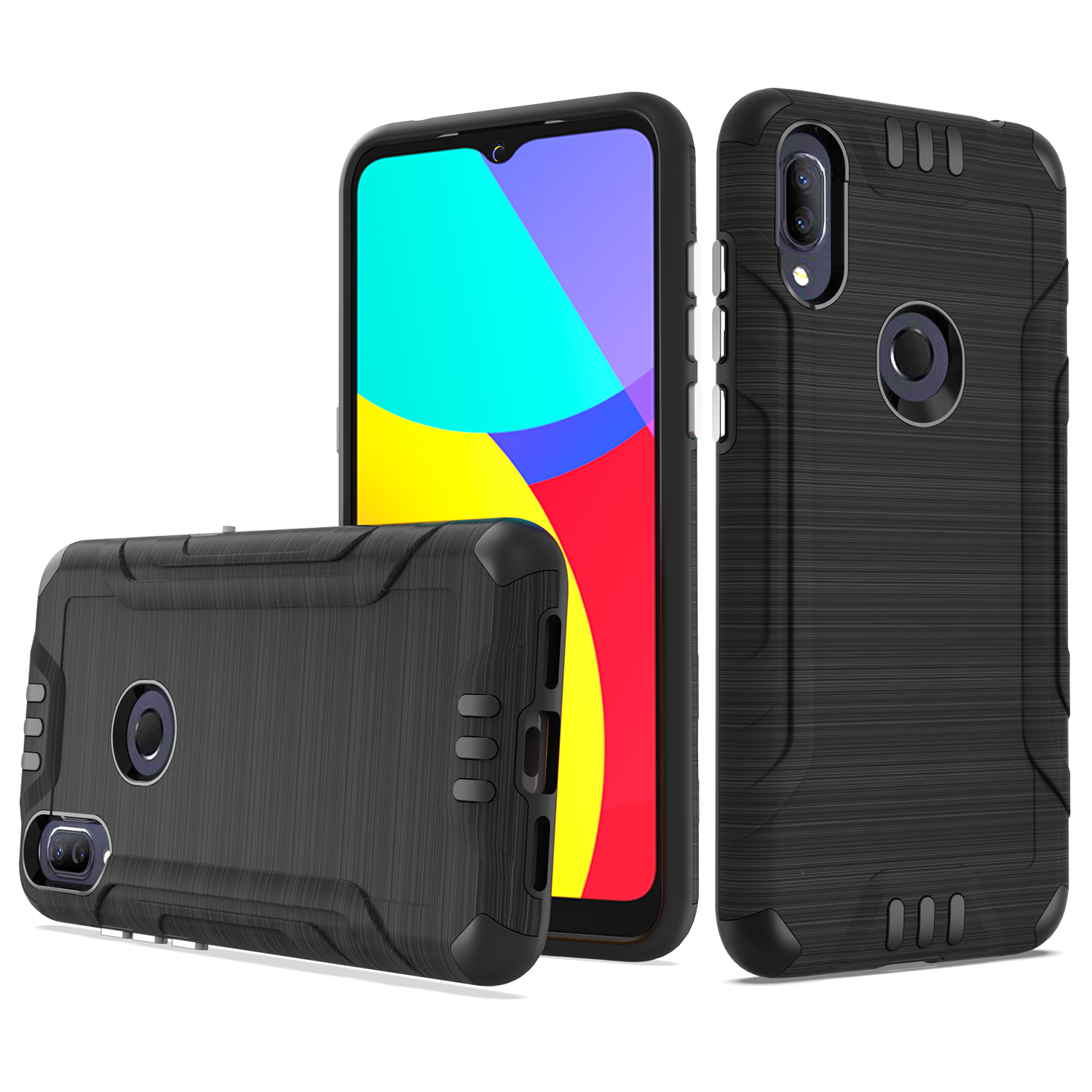 Für TCL 40 XE 5G Hybrid Dual Layer Slim Pinsel Textur Stoßfest Hartschalenabdeckung - Bild 16 von 83