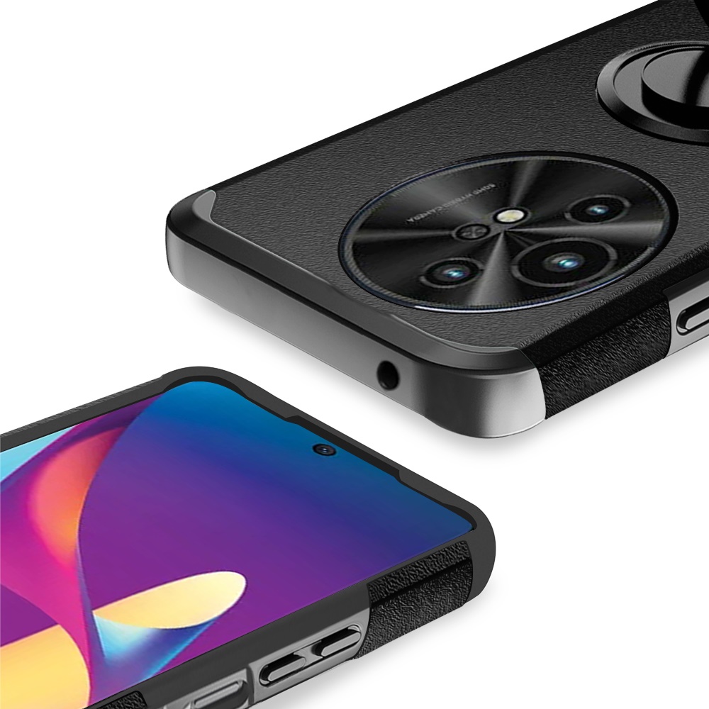 For TCL 50 XL 5G Slim Kickstand Rubber TPU PC Hybrid with Ring Stand Case Cover - Picture 16 of 66