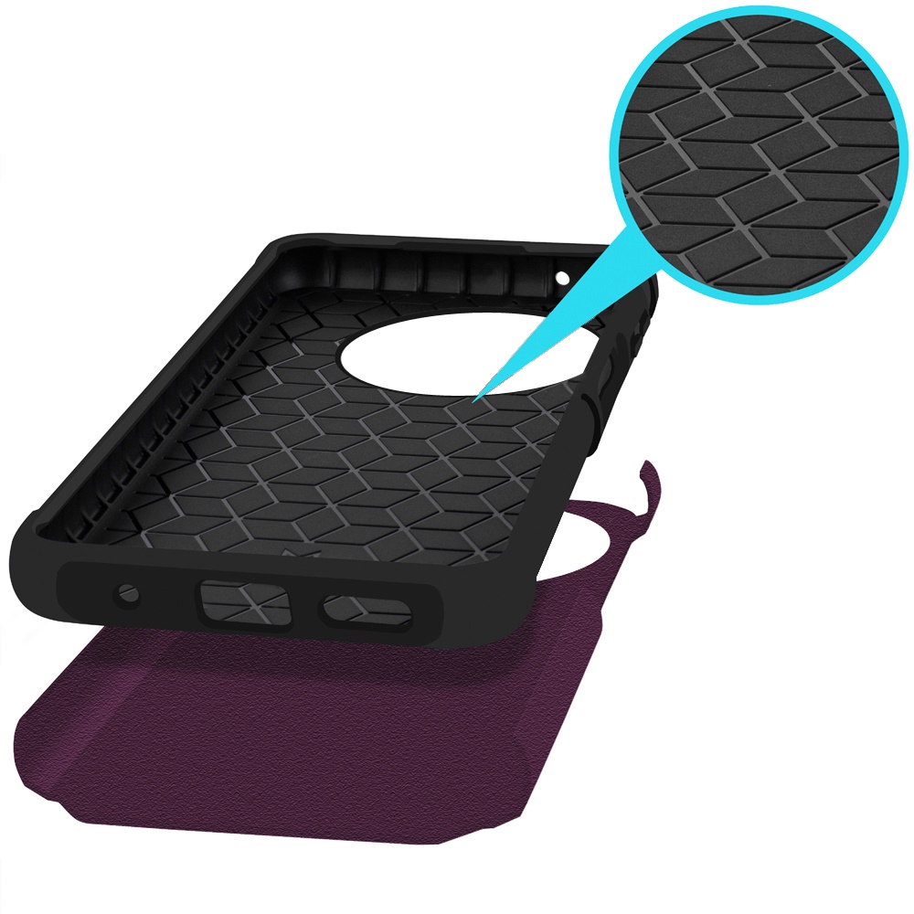 For TCL 50 XL 5G Slim Kickstand Rubber TPU PC Hybrid with Ring Stand Case Cover - Picture 35 of 66