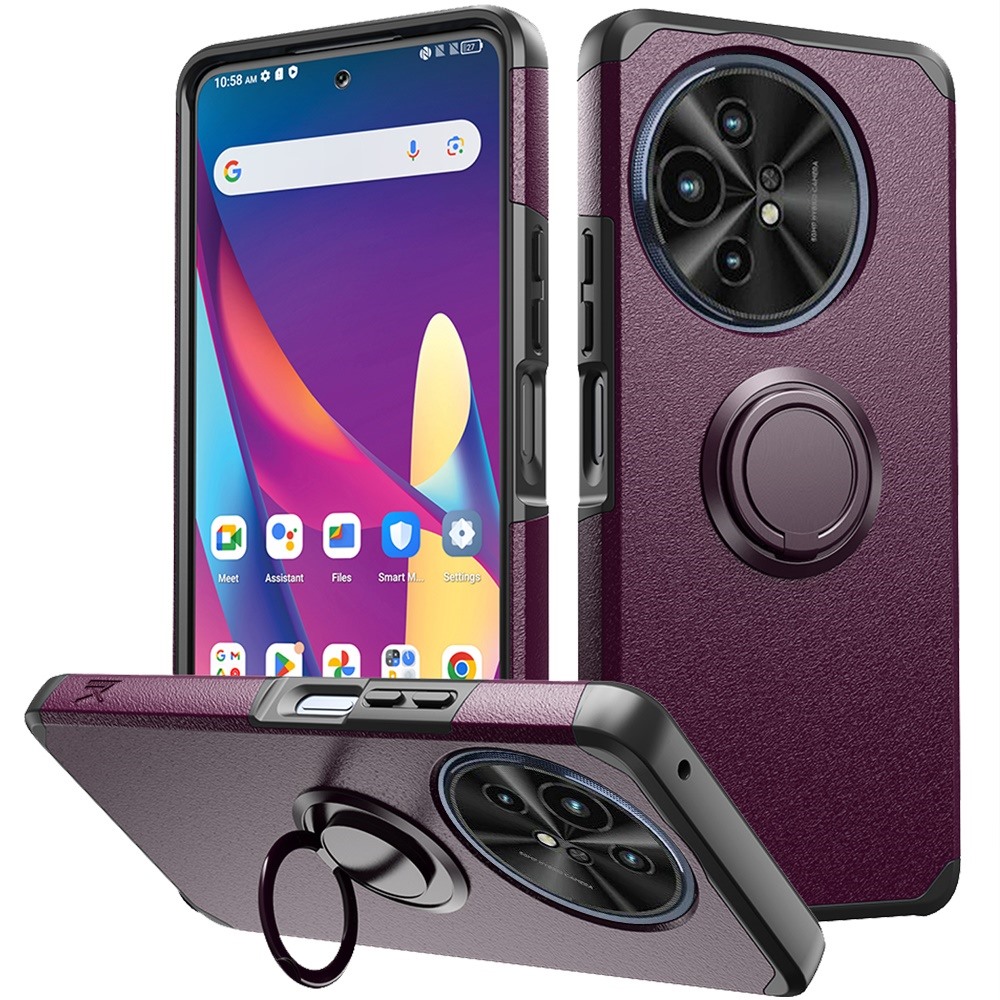 For TCL 50 XL 5G Slim Kickstand Rubber TPU PC Hybrid with Ring Stand Case Cover - Picture 31 of 66