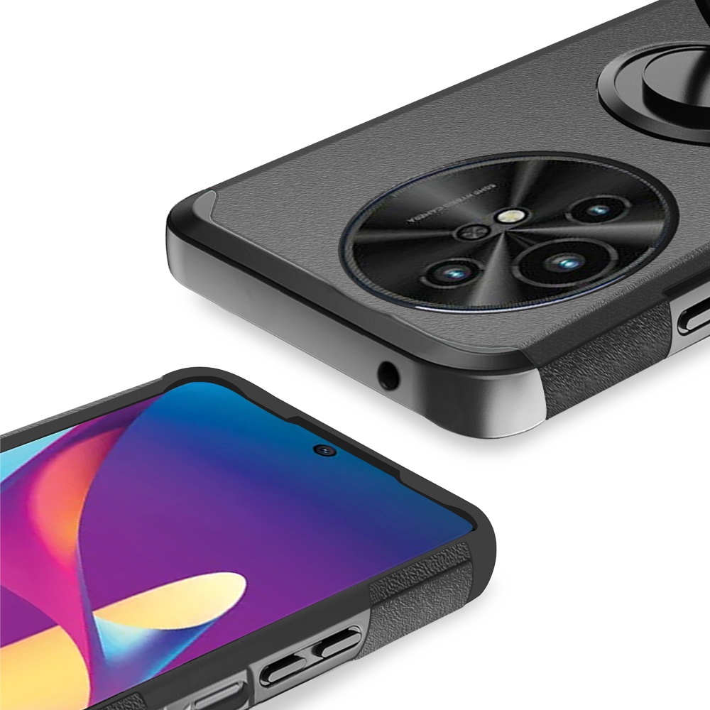 For TCL 50 XL 5G Slim Kickstand Rubber TPU PC Hybrid with Ring Stand Case Cover - Picture 60 of 66