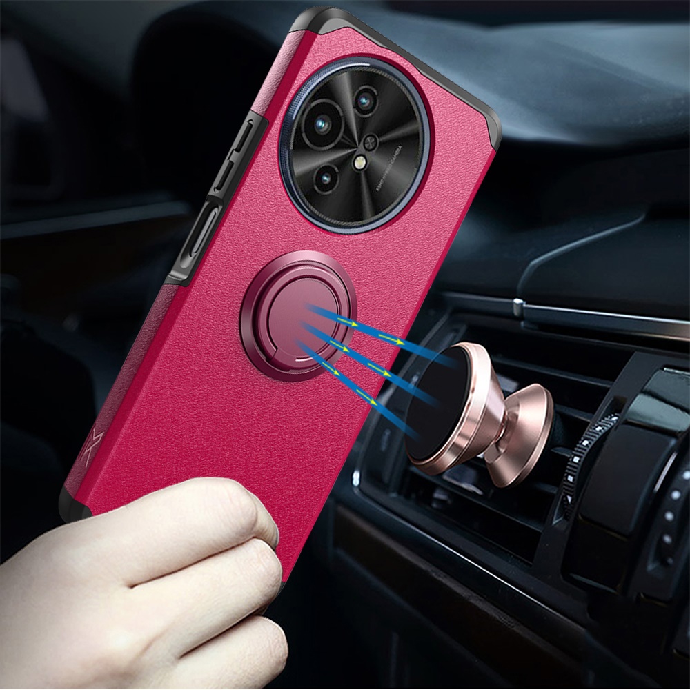 For TCL 50 XL 5G Slim Kickstand Rubber TPU PC Hybrid with Ring Stand Case Cover - Picture 42 of 66
