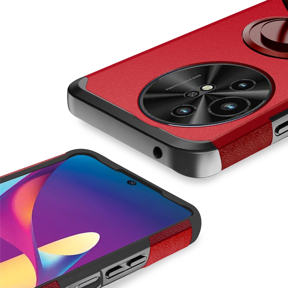 For TCL 50 XL 5G Slim Kickstand Rubber TPU PC Hybrid with Ring Stand Case Cover - Picture 51 of 66