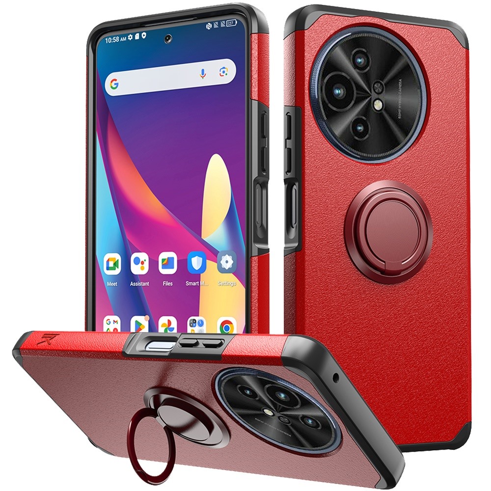 For TCL 50 XL 5G Slim Kickstand Rubber TPU PC Hybrid with Ring Stand Case Cover - Picture 48 of 66