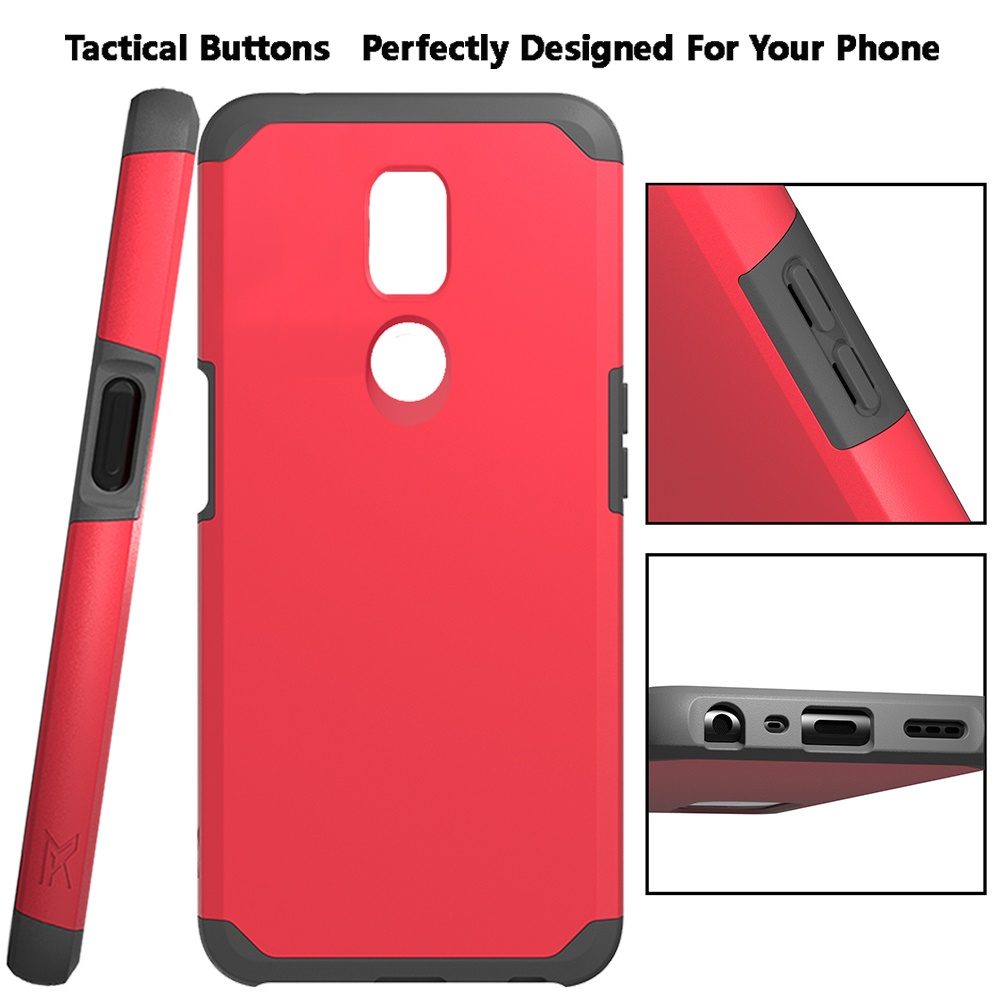 PC Rígida de Doble Capa híbrida de Absorción de Choques Delgada para TCL ION Z + Estuche Cubierta de TPU - Imagen 33 de 54