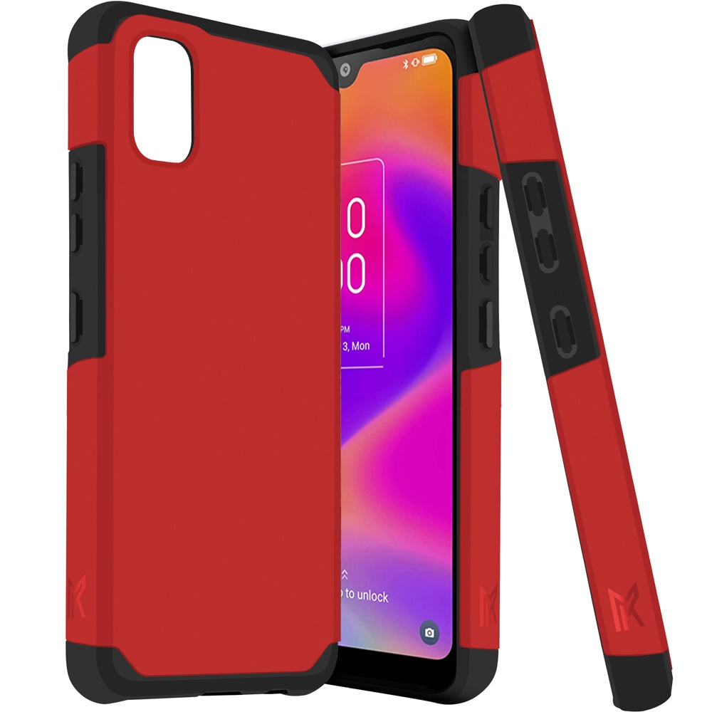 PC Rígida de Doble Capa híbrida de Absorción de Choques Delgada para TCL ION Z + Estuche Cubierta de TPU - Imagen 29 de 54