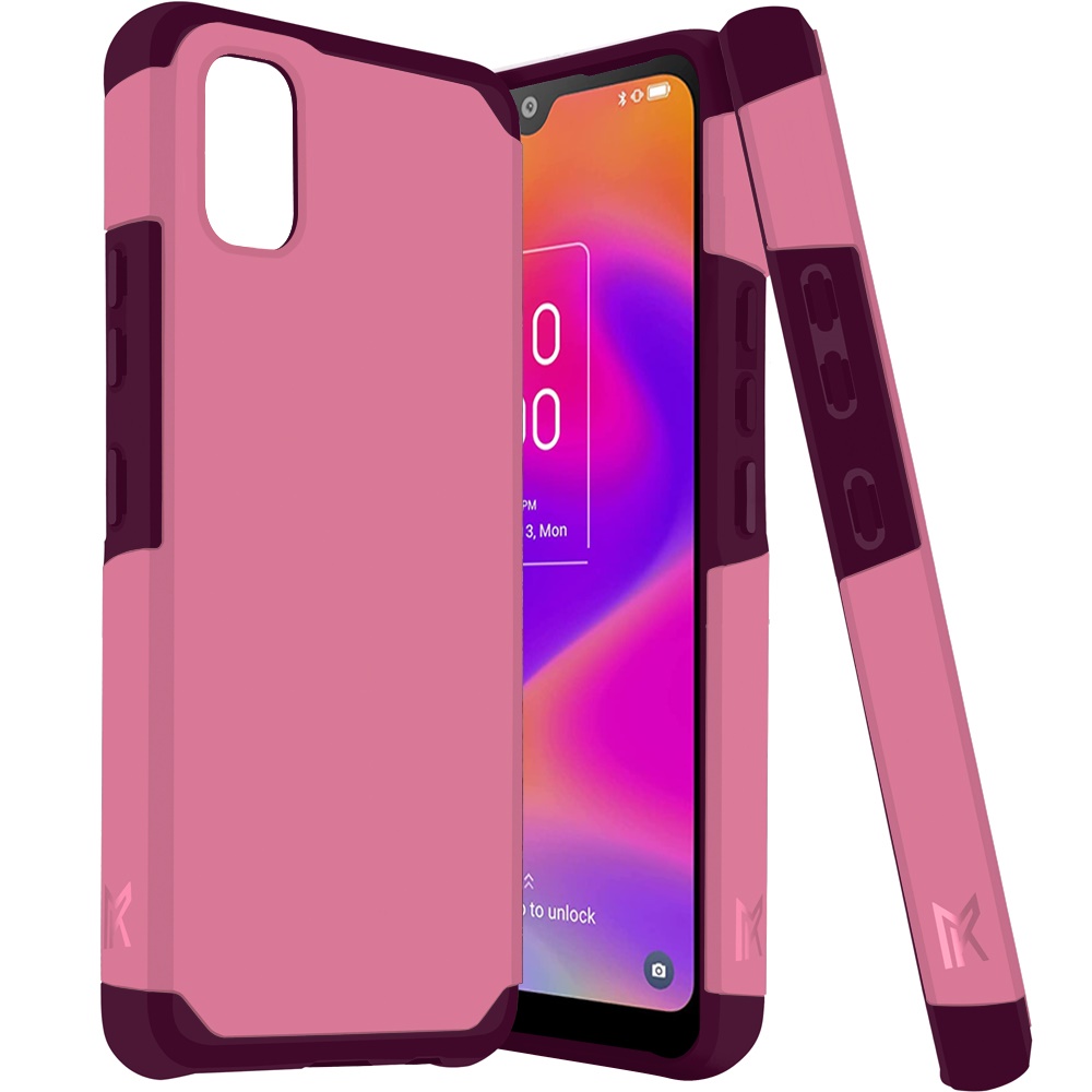 PC Rígida de Doble Capa híbrida de Absorción de Choques Delgada para TCL ION Z + Estuche Cubierta de TPU - Imagen 38 de 54