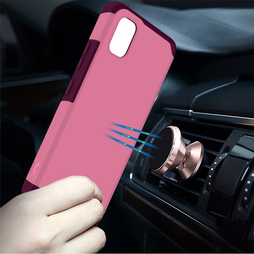 PC Rígida de Doble Capa híbrida de Absorción de Choques Delgada para TCL ION Z + Estuche Cubierta de TPU - Imagen 40 de 54