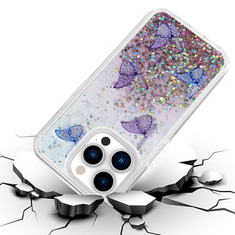 Funda rígida TPU híbrida brillante brillante brillante mariposas para Apple iPhone 11 - Imagen 21 de 25