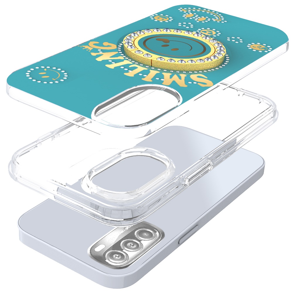 For Apple iPhone 11 /Pro Max Smiling Ornament Bling Ring Stand Hybrid Case Cover - Picture 18 of 31