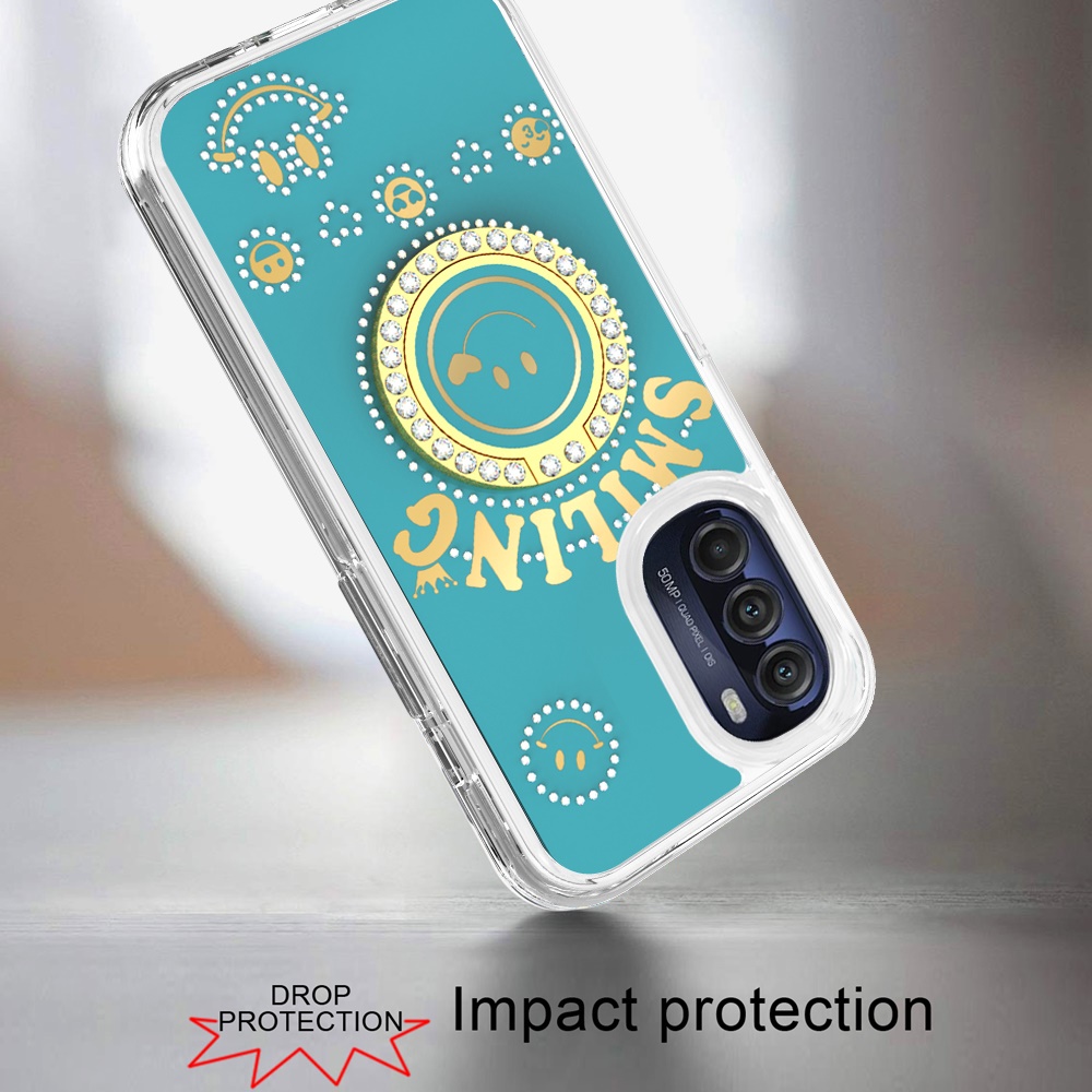 For Apple iPhone 11 /Pro Max Smiling Ornament Bling Ring Stand Hybrid Case Cover - Picture 19 of 31
