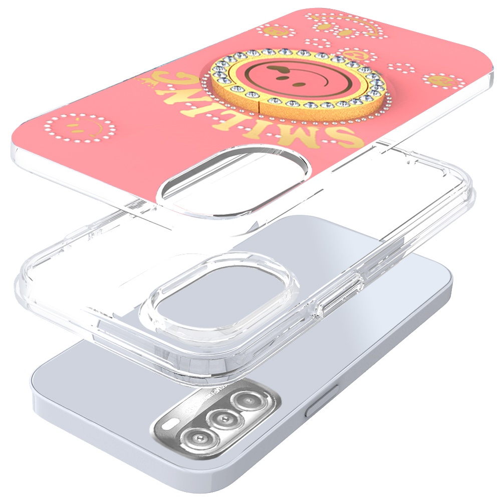 For Apple iPhone 11 /Pro Max Smiling Ornament Bling Ring Stand Hybrid Case Cover - Picture 24 of 31
