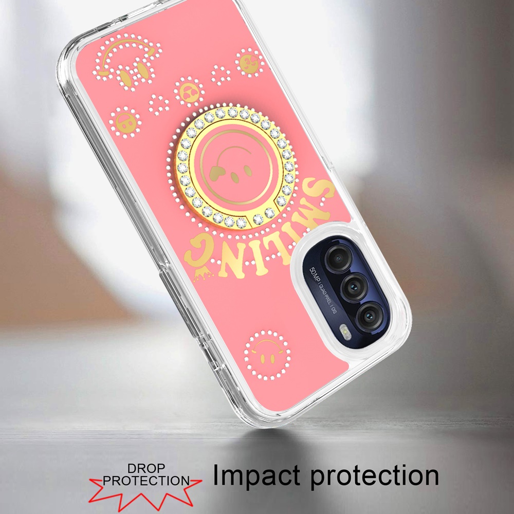 For Apple iPhone 11 /Pro Max Smiling Ornament Bling Ring Stand Hybrid Case Cover - Picture 25 of 31