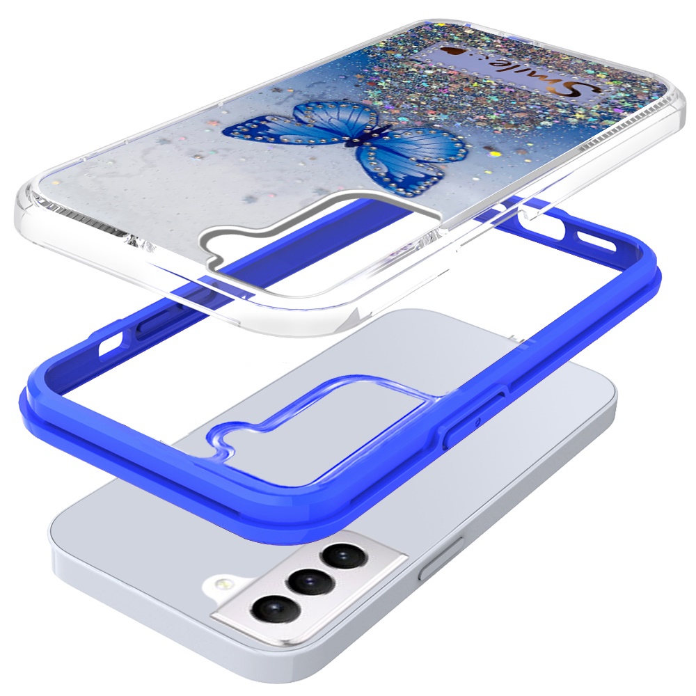 Funda protectora híbrida de poliuretano termoplástico brillante brillante para Apple iPhone 13/Pro Max mariposa sonrisa brillante - Imagen 20 de 38